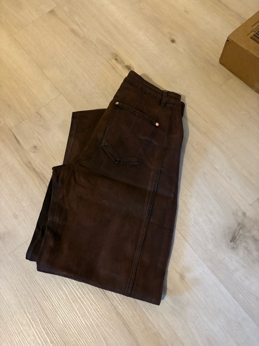 Fashion Nova Dark Brown High-Rise Jeans